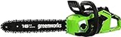 Greenworks GD40CS18 Akku Kettensäge mit bürstenlosem Motor, 40 cm Blattlänge, 20 m/s Kettengeschwindigkeit, 3,81 kg, automatischer Kettenschmierung, Rückschlagschutz OHNE 40V Akku & Ladegerät