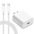 Qimoo 20W USB C Fast Charger for iPad Pro 12.9/11 inch, iPad Air 5th/ 4th, ipad Mini 6 2021, Google Pixel 6/6 Pro/ 5/4/ 3a/ 2/ XL, PD Wall Charger with 3.3FT USB C to C Charging Cable