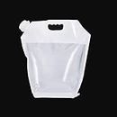 Syga 5 Liters Portable Collapsible Water Storage Tank Water Container Water Carrier Lifting Bag Camping Hiking Survival Kit Tool_White