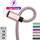 1m 2m 3m Long Fast Charger Lead for Apple iPhone 13 12 11 X 6 7 8 PRO USB Cable