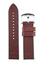 EXOR CHQ B BROWN Colour Leather Watch Straps With Quick Release for Men Women With CUT EDGE finish of 22MM Genuine Leather watch Band