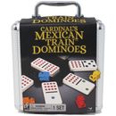 Mexican Train Dominoes Game in Aluminum Carry Case, for Families