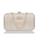 Lavie Women's Shimmer Oval Frame Clutch | Ladies Purse Handbag