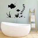 Opprxg Pesce murale da parete in vinile adesivo decalcomania per camera da letto e decorazione per il bagno 72x57cm