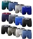 Boxers Classic Tight Cotton Boxers in Solid Colours, Comfortable and Soft UOMO Collection, Pack 12 Multicoloured, XL