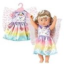BABY born Fantasy Fairy Outfit 43 cm for Dolls - Unicorn, Rainbow and Fairy Wings Design - Easy for Small Hands, Creative Play Promotes Empathy and Social Skills, For Toddlers 3 Years and Up
