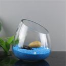 Slant Cut Bowl Glass Vase Glass Terrarium Bowl for Wedding Garden Home Decor