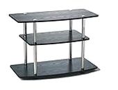 Convenience Concepts 131020 3-Tier TV Stand for Flat Panel TV's Up to 32-Inch or 80-Pound, Black