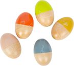 Small Foot Musical Eggs Groovy, Instrument for Kids 6+ Months, Made of Wood, Sen