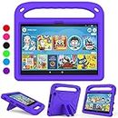 Case for ҤD 8" Tablet (10th Gen, 2020 Release Only), Lightweight Kids Friendly Shockproof Handle Stand Cover, Not for 8" 2022 Release or iPad/Andriod/Samsung/Lenovo/Walmart/Alcatel 8" Tablet, Purple