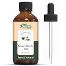 Organic Zing Sweet Birch (Betula Lenta) Oil | Pure & Natural Essential Oil for Aroma, Diffusers, Skincare & Massage- 30ml/1.01fl oz