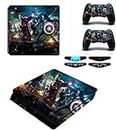Graphixdesign Theme 3M Skin Sticker Cover for PS4 Slim Console and 2 Controller Decal Cover+ 4 Led bar Decal Sticker.