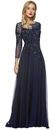 SPECIAL OCCASION Formal SHEER Embroidery beaded Long Evening Gown prom dress