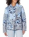 Vera Bradley Women's Quilted Jacket with Pockets (Extended Size Range), Heritage Patchwork, XX-Large