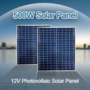 12V Photovoltaic Solar Panel Power Bank Kit For Home/RV/Car Fast Battery Charger