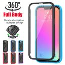 360 Full Body Hybrid Rugged Case Cover For iPhone 11 12 13 14 Pro Max XR XS 8 7+