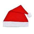 HOME REPUBLIC 1 Piece Christmas Hats, Santa Claus Capes for Kids and Adults, Free Size Christmas Cap Thick Ultra Soft Plush Santa Claus Holiday Fancy Dress Hat (Color: Red)