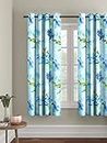 Cortina Latest Floral Printed Polyester Window Curtain for Bedroom, Living Room -Single-5ft.