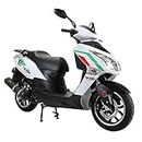 X-PRO 150cc Moped Street Gas Moped 150cc Adult Bike with 13" Aluminum Wheels!(White)