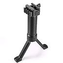 Vertical Foregrip Bipod, Adjustable Bipod Mount with Extendable Legs Tacticle Bipods Tiltable Grips Bipod