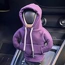 SHREE CHITRANSH CREATION Car Gear Shift Hoodie | Gear Shift Cover | Car Shifter Hoodie Cover Sweatshirt | Universal Automotive Interior Accessories for Gift (Color: Purple)