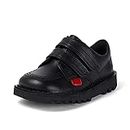 Kickers Unisex Kids Kicklo Vel I Core Black/Bclk/Blck Leather School Shoes, Black, 12 UK Child