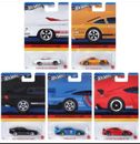 HOT WHEELS WALMART EXCLUSIVE POSCHE SET OF 5 - NO CHASE CAR - *BAD CARDS*