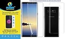 nzon™ Compatible for Galaxy Note 8 Privacy Tempered Glass 3D Curved Case Friendly Anti Scratch Screen Protector for Samsung Galaxy Note 8 Pet Clear Combo
