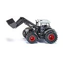 siku 1990, Fendt 942 Vario with Front Loader, Toy Tractor, 1:50, Metal/Plastic, Black, Moving Bucket and Front Loader, Rear and Front Coupling