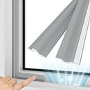 10M Zugluftstopper für türen Fenster,Türdichtung, Schaumstoff dichtungsband selbstklebend, Zugluft haustür Dichtungen, Fensterdichtung (Grau,10M)