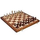 Chess Set - Tournament Staunton Complete No. 6 Board Game - Hand Made European 21"x 21" Set