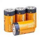 Amazon Basics D Cell Everyday Alkaline Batteries -Pack of 4