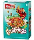 Kwality Fruitrings 375g| Mixed Fruit Flavor-Mango, Strawberry, Orange & Vanilla | Multigrain Breakfast Cereal for Kids | High in Protein & Fiber | Instant Food