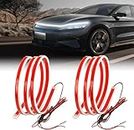 Car Hood LED Strip Lights for Car 72 Inches LED Hood Lights Dynamic Silicone Universal Car Exterior LED Strip Lights Flexible and Waterproof Daytime Running Light with Fuse for SUVs, Cars, Truck-White