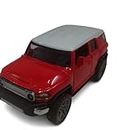 SharvilSons Model World Die Cast Model Car Hot Metal car with openable Doors and Pull Back Function | Sports | SUV | Dual Tone SUV Jeep Car for Kids (Red-White) (Size - 1:32