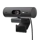 Logitech Brio 501 Full HD Webcam with Auto Light Correction,Show Mode, Dual Noise Reduction Mics, Webcam Privacy Cover, Works with Microsoft Teams, Google Meet, Zoom, USB-C Cable - Black