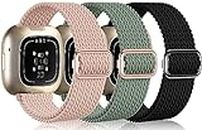 Epova Armband Kompatibel mit Fitbit Versa 3 Armband/Versa 4 Armband/Sense Armband/Sense 2 Armband Damen Herren, Weich Elastisch Nylon Ersatzband für Fitbit Versa 3 Armband/Fitbit Versa 4 Armband