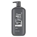DOVE MEN+CARE DV M SH Charcoal Pump Purifying Shampoo Charcoal + Clay for Stronger, More Resilient Hair, with Plant-Based Cleansers, 31 oz