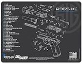 EDOG P365XL Gun Cleaning Mat - Schematic (Exploded View) Diagram Compatible with Sig Sauer P365XL Series Pistol 3 mm Padded Pad Protect Your Firearm Magazines Bench Surfaces Gun Oil Solvent Resistan