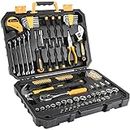 DEKOPRO 128 Pieces Tool Set-General Household Hand Tool Kit, Auto Repair Tool Set, with Plastic Toolbox Storage Case (128PCS)…