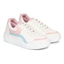 ROMDS1314 Women & Girls Stylish Trendy Lightweight Casual Sneaker Shoes (Pink, Numeric_6)