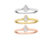 Haus of Brilliance 14K Gold Plated .925 Sterling Silver 1/6 Cttw Diamond Cushion Shaped Stackable Promise Ring Set (J-K Color, I1-I2 Clarity) - Gold - 6