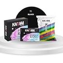 Kadam Pakka Rang Fabric Dye Colour | 50g Pack | Includes DyFix Color Fixer | Permanent Fabric Dyes for Old Faded Jeans and Clothes (Black)
