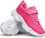 MURDESOT Kids Shoes Toddler Boys Girls Athletic Running Sports Strap Sneakers for Toddler/Little Kid/Big Kid Size 8 Pink