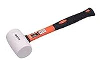 Harden 225 grams Professional Rubber Mallet Hammer with Fiberglass Handle, White Rubber Head, Comfortable Grip Handle – 590432