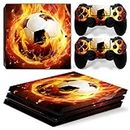 New World FIRE FOOTBALL Theme Design skin sticker for PS4 PRO Console and Controller
