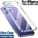 Original beschichtung Silikon für Apple Clear Case iPhone 11 12 13 15 14 Pro Max Mini 6 6s 7 8 plus