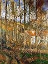 Dipinti su tela - 14 famosi dipinti ad olio - la cote des boeurs at l hermitage vicino pontoise 1877 Camille Pissarro alberi -06, £70- £1500 Dipinti a mano da insegnanti delle Accademie d'arte