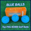 BLUE Golf Balls - Top Flite BOMB - NEW Sleeve (3 BLUE Balls) NEWEST RELEASE
