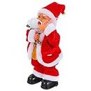 TOYANDONA Musical Christmas Santa Claus Ornament Electric Santa Claus Doll Dancing and Singing Santa Doll for Christmas Holiday Decoration Xmas Decor Gift Without Battery
